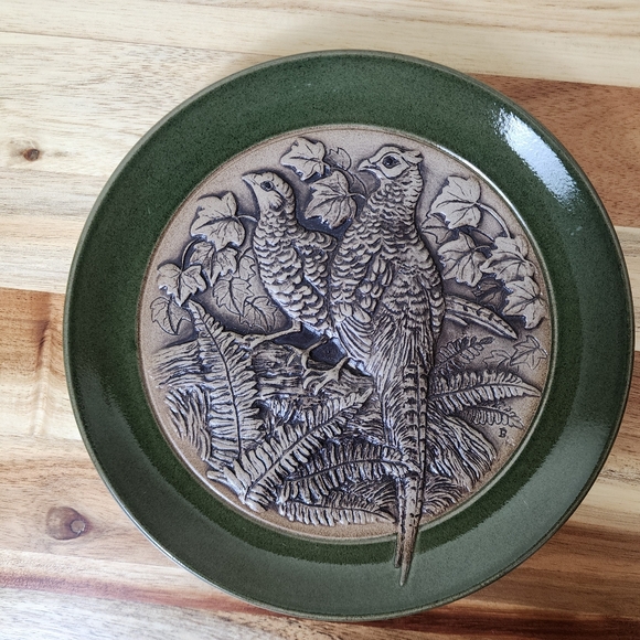 Set of 2 Vintage Poole England Pheasant Wall Decor Plates - No.68/No.36 of 5000 - Picture 4 of 10